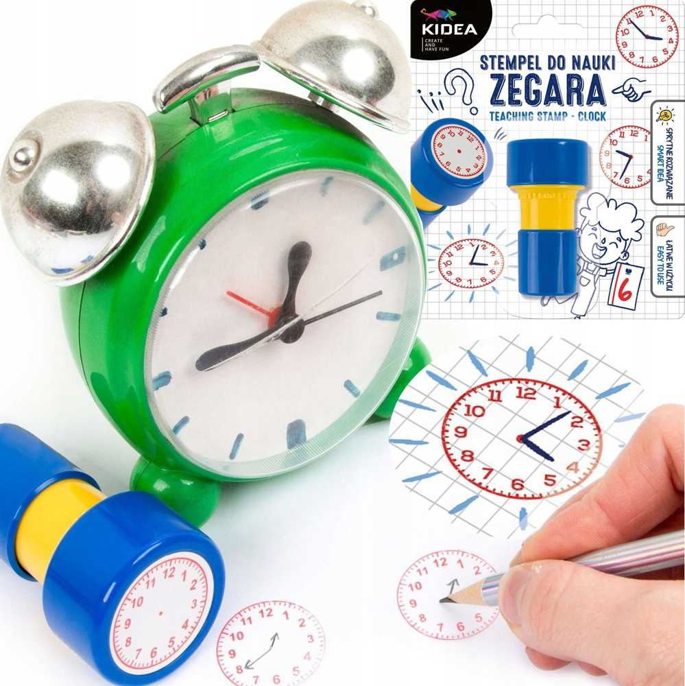 Kidea LEARNING CLOCK STAMP (SNZKA) antspaudų rinkinys