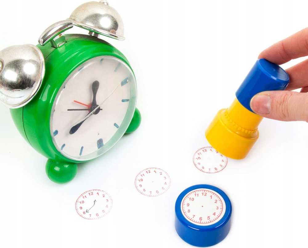 Kidea LEARNING CLOCK STAMP (SNZKA) antspaudų rinkinys
