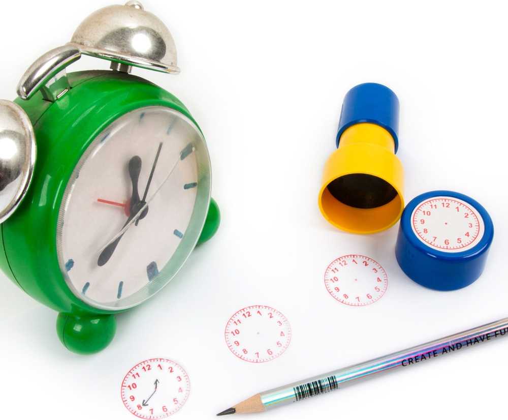 Kidea LEARNING CLOCK STAMP (SNZKA) antspaudų rinkinys