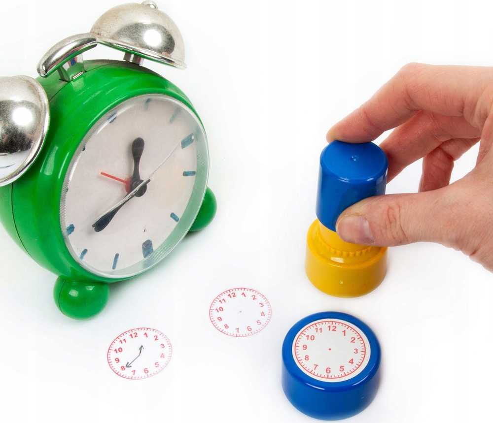 Kidea LEARNING CLOCK STAMP (SNZKA) antspaudų rinkinys