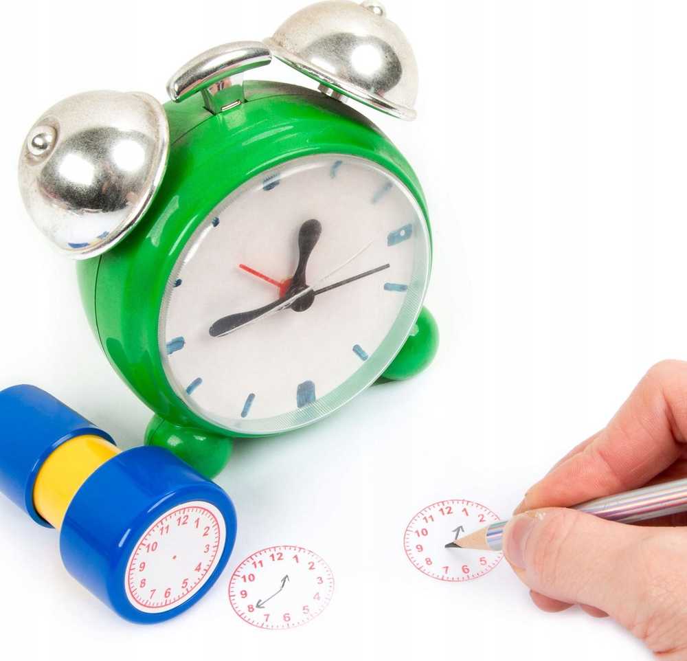 Kidea LEARNING CLOCK STAMP (SNZKA) antspaudų rinkinys