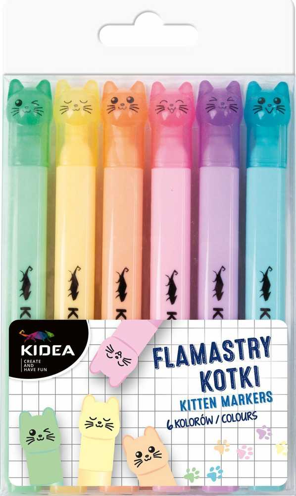 Kidea % Cat markers 6 spalvos /Rawmark