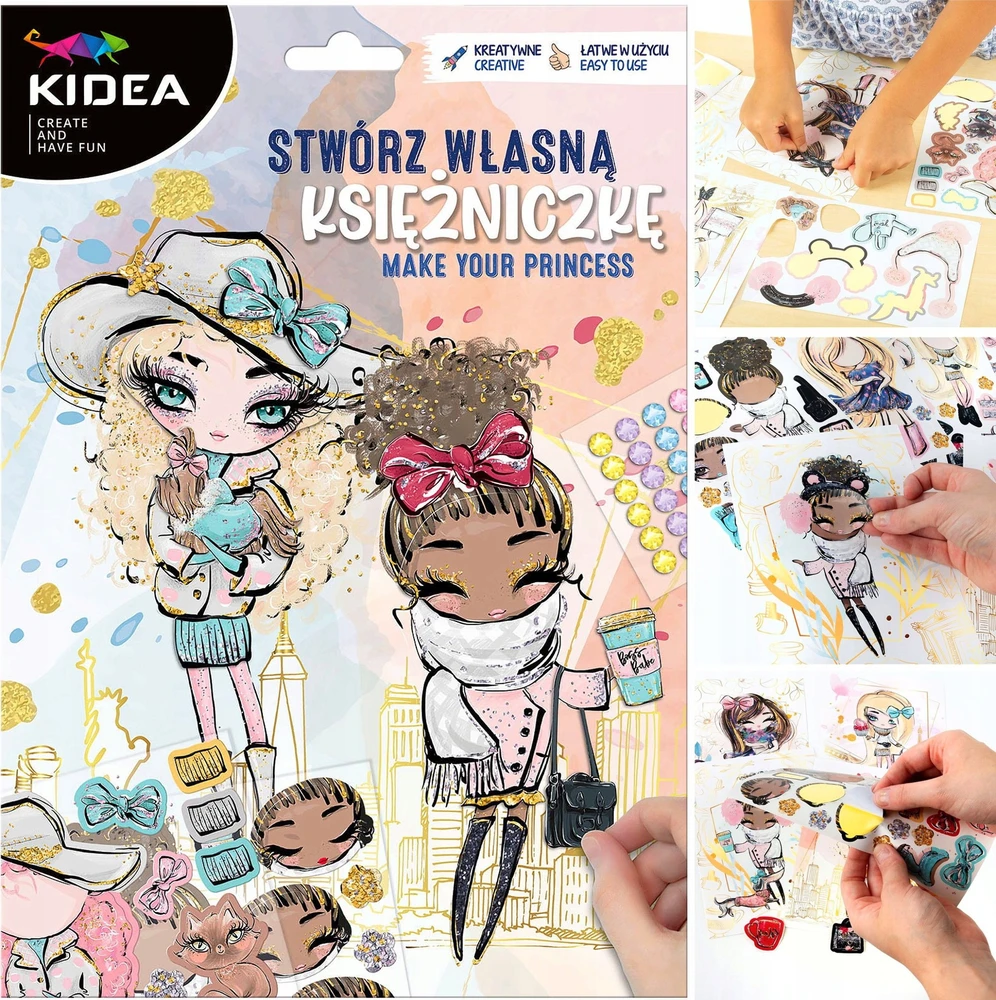 Sukurkite savo PRINCESS Astrophores lapus su lipdukais Diamonds 3+ Kidea