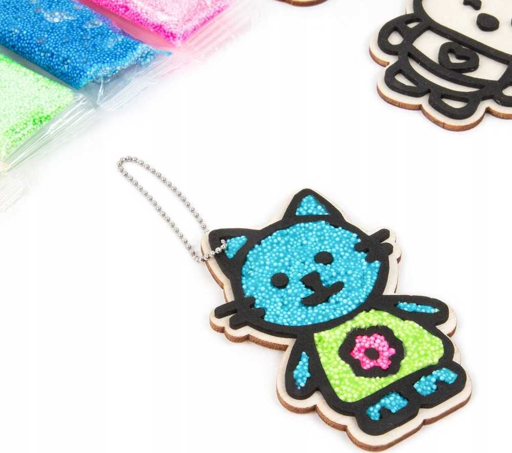 Molio putplastis 4 spalvos Kidea FOAM PENDANT FRIENDS mix Derform