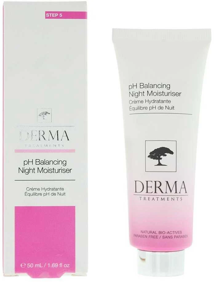 Derma Treatments KREMAS Dermatologinės procedūros, Ph balansuojantis, Drėkinamasis, Naktinis, Kremas, Veidui, 50 ml Moterims