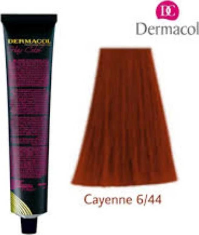 Dermacol Professional Hair Color ilgalaikiai plaukų dažai 6/44 Kajeno ruda, 60 ml