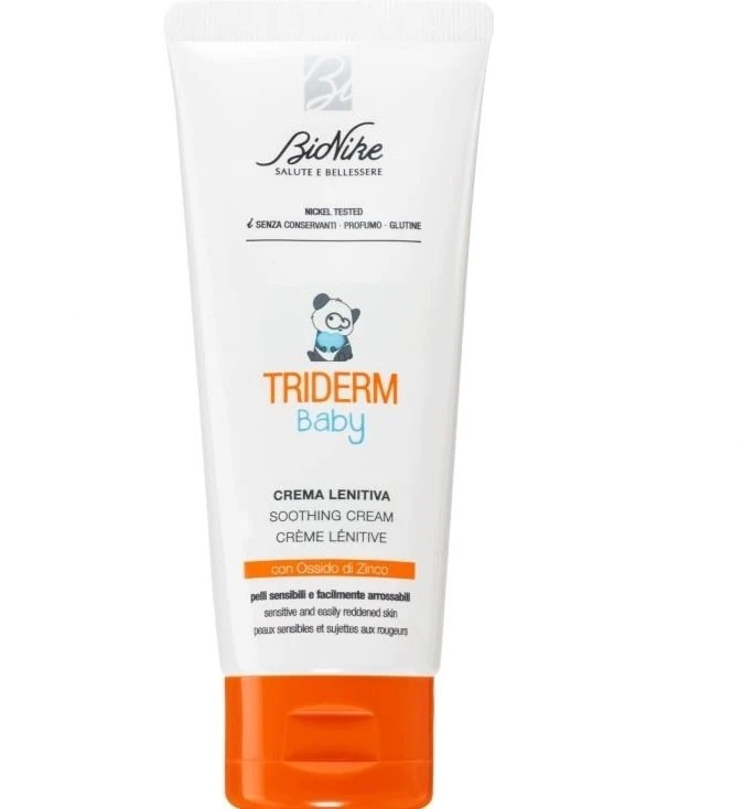 BioNike Triderm Baby drėkinamasis ir raminamasis dieninis ir naktinis kremas veidui ir kūnui, 100 ml