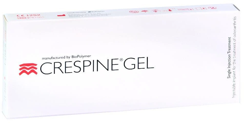 Biopolymer Dermalogica Biopolimeras, Crespine, hialurono rūgštis, skausmo malšinimas sergant osteoartritu, užpildytas švirkštas, 2 ml, unisex
