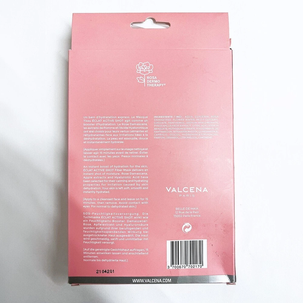 Valcena Acive Shot drėkinanti veido kaukė, 5 vnt., 25 ml