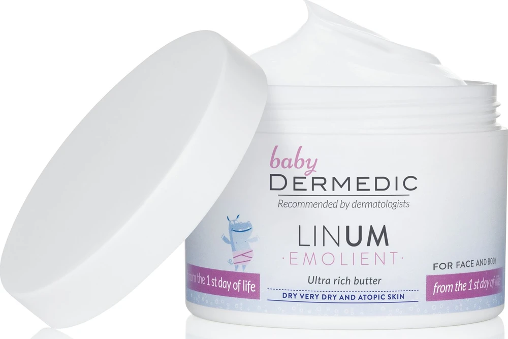 Dermedic DERMEDIC LINUM EMOLIENT BABY Intensyviai drėkinamasis sviestas kūdikiams 225 ml