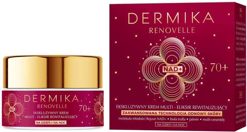„Dermika Renovelle“ išskirtinis daugiafunkcis eliksyrinis atgaivinamasis kremas 70+ dienai ir nakčiai, 50 ml