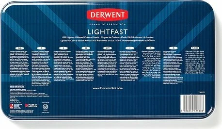 Derwent Lightfast kreidelių asortimentas 72 vnt