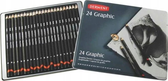 Derwent Derwent - Graphic Pieštukas Set, 24 Tin /Arts and Crafts