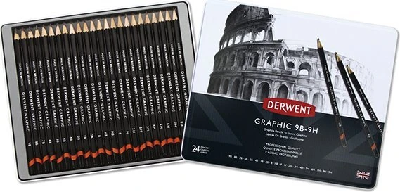 Derwent Derwent - Graphic Pieštukas Set, 24 Tin /Arts and Crafts