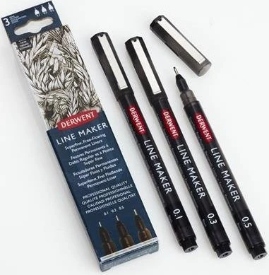 Derwent D:Line Maker juoda 3vnt