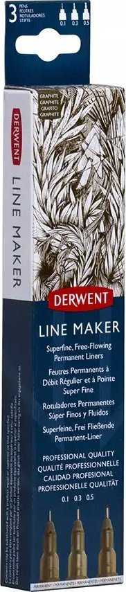 Derwent Line Maker Graphite pilkas 3 stk. (0,1 0,3 0,5)