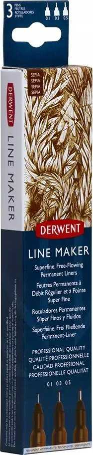 Derwent Line Maker Sepia 3 stk. (0,1 0,3 0,5)