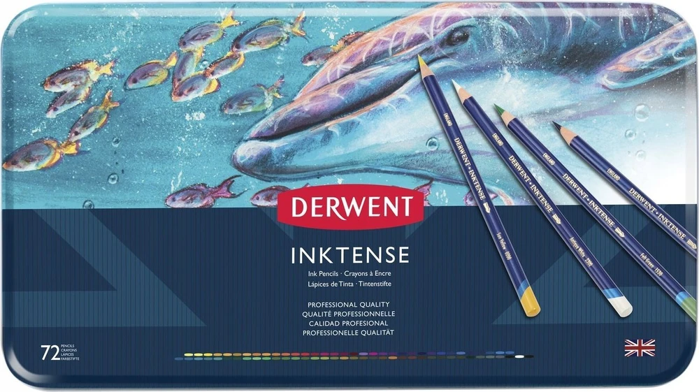 Derwent Inktense pieštukų rinkinys metalinėje dėžutėje