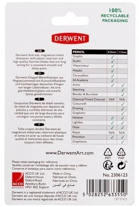 Derwent temperówka podwójna su pojemnikiem