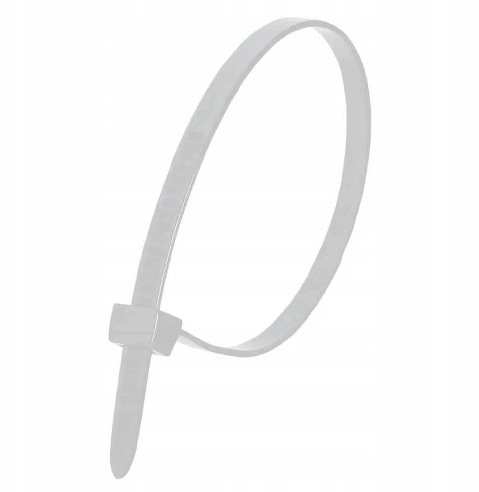 Nylonowe Nailoniniai kabelių raiščiai, balti, 2,5x100 mm (100 vnt.)