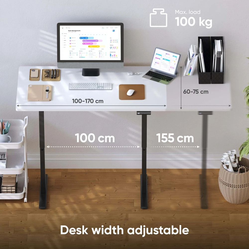 Onkron DESK FRAME MOTORISED/Juodas CDF222E-B ONKRON