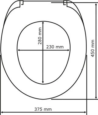 Tualeto sėdynė OTTANA GRANIT - Duroplast, laisvai krintanti, WENKO