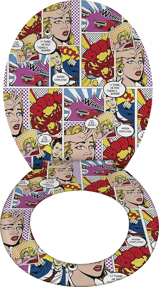 Pop-Art tualeto sėdynė - Duroplast, laisvai krintanti, WENKO