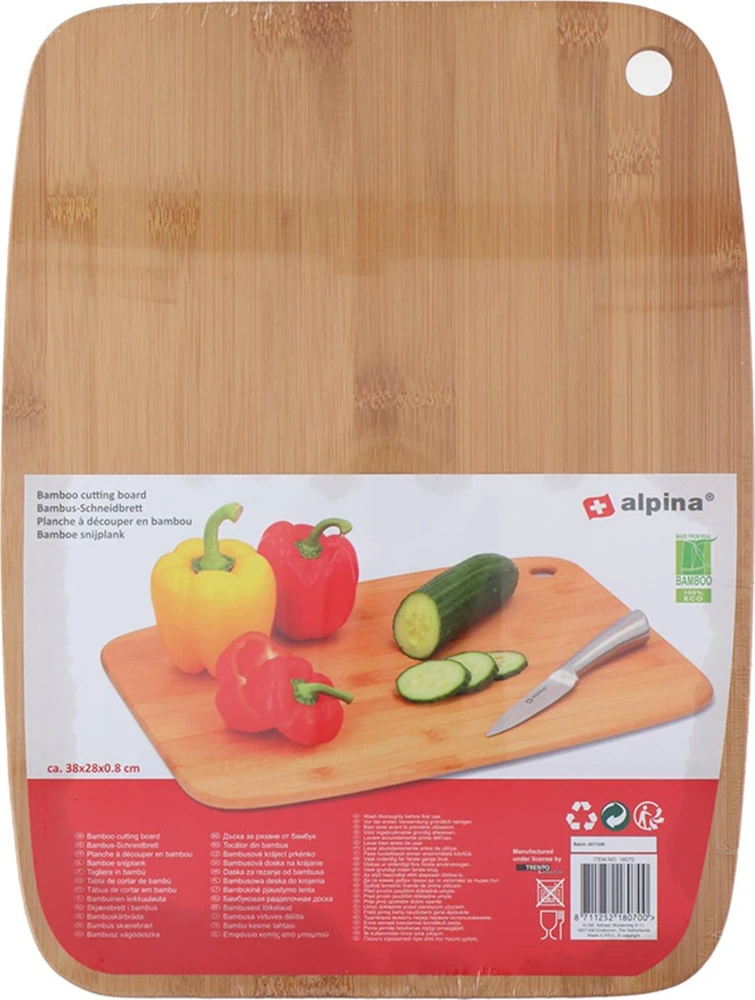 Alpina - Cutting board in bamboo wood 38x28 cm