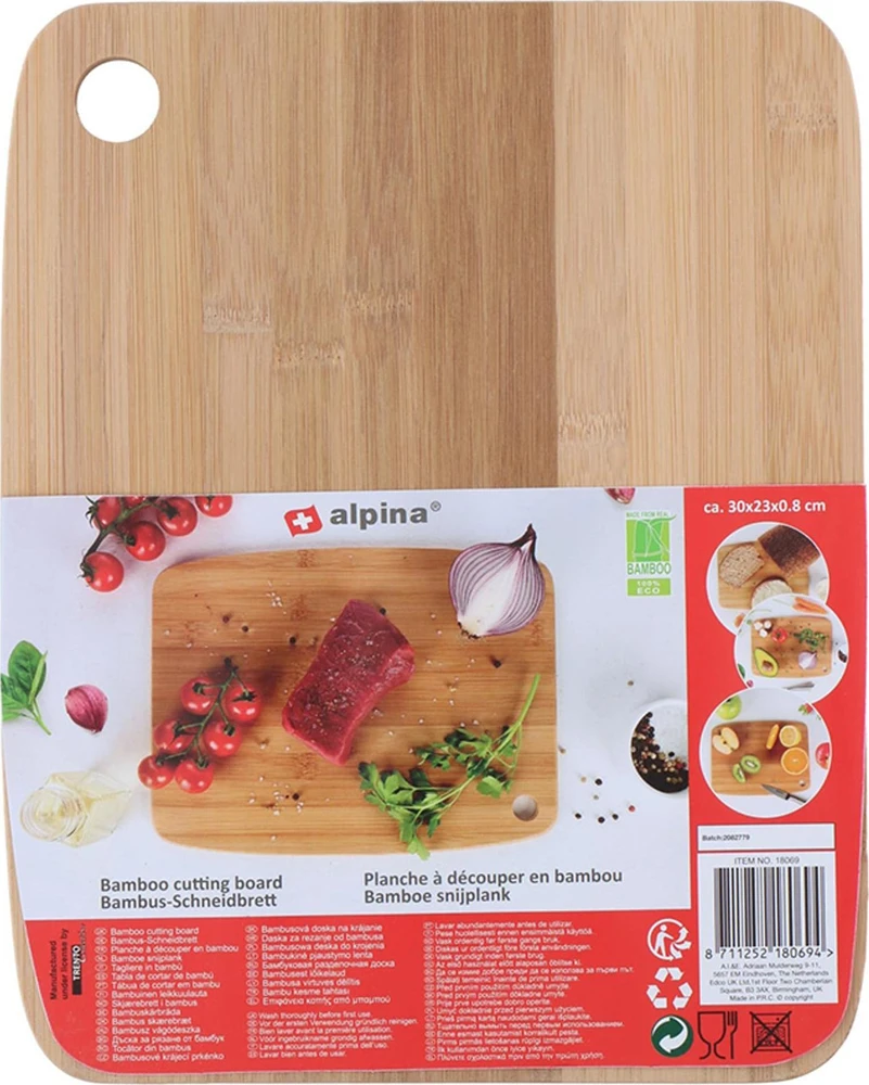 Alpina - Cutting board in bamboo wood 30x23 cm