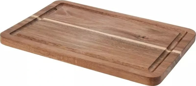Excellent Houseware Holzschneidebrett Schneidebrett Holzbrett Servierbrett Servierplatte Schneidebrett aus Holz 28x20 cm