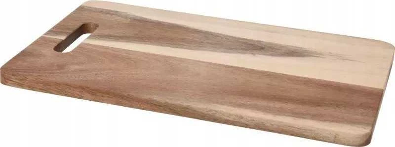 Excellent Houseware Natūralaus Akacijos Medžio Pjaustymo Lentelė 36x23 cm su Rankena