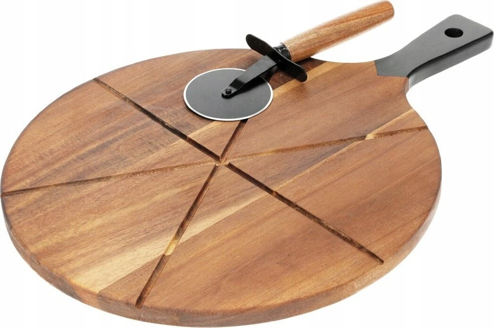 Excellent Houseware Medinė picos lenta su pjautuvu 30 cm 2 vnt.