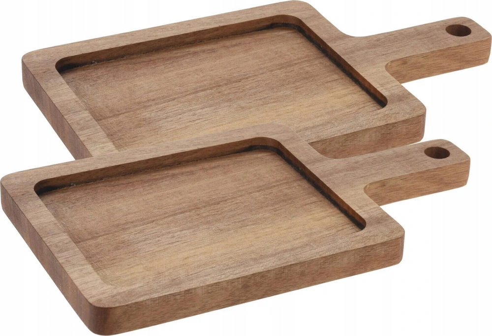 Excellent Houseware Akacijos medžio serviravimo lenta, 2 vnt