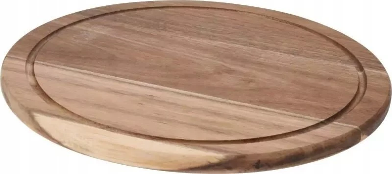 Excellent Houseware Akacijų Medienos Apvalus Pjaustymo ir Patiekimo Padas, 30 cm