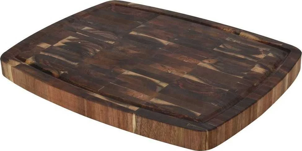 Excellent Houseware Akacijų virtuvės lenta pjaustymui ir serviravimui, antibakterinė, 46x36 cm