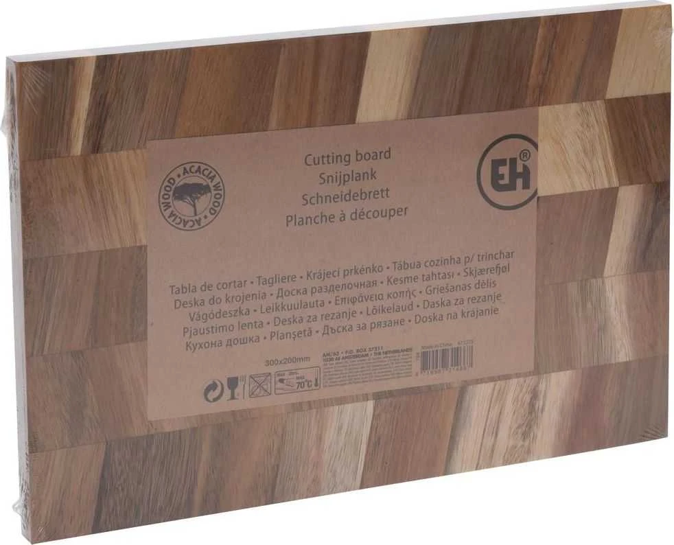 Excellent Houseware Virtuvinė akacijų pjaustymo lenta serviravimui, 30x20 cm