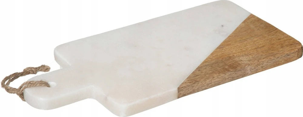 Secret De Gourmet Pjovimo lenta GEOM HYGGE, 15 x 30 cm, marmurinė, balta