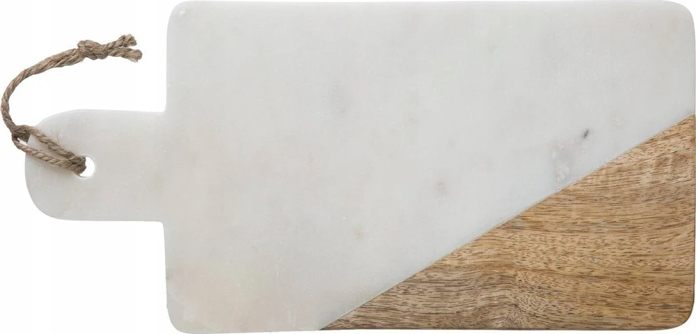 Secret De Gourmet Pjovimo lenta GEOM HYGGE, 15 x 30 cm, marmurinė, balta