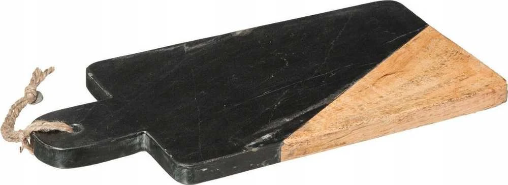 Secret De Gourmet Pjovimo lenta GEOM HYGGE, 15 x 30 cm, marmurinė, juoda