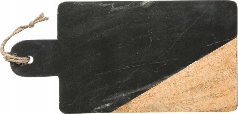 Secret De Gourmet Pjovimo lenta GEOM HYGGE, 15 x 30 cm, marmurinė, juoda