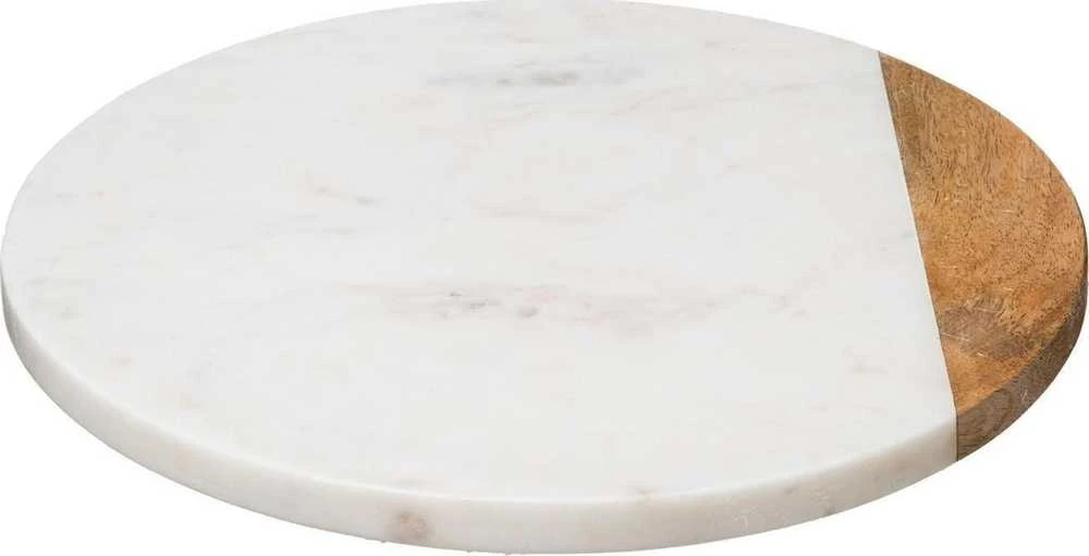 Secret De Gourmet GEOM HYGGE pasukamas padėklas, Ø 30 cm, marmurinis, baltas