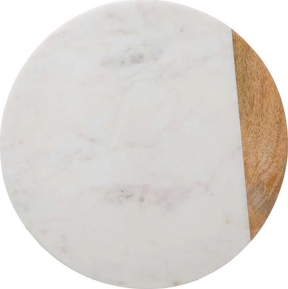 Secret De Gourmet GEOM HYGGE pasukamas padėklas, Ø 30 cm, marmurinis, baltas