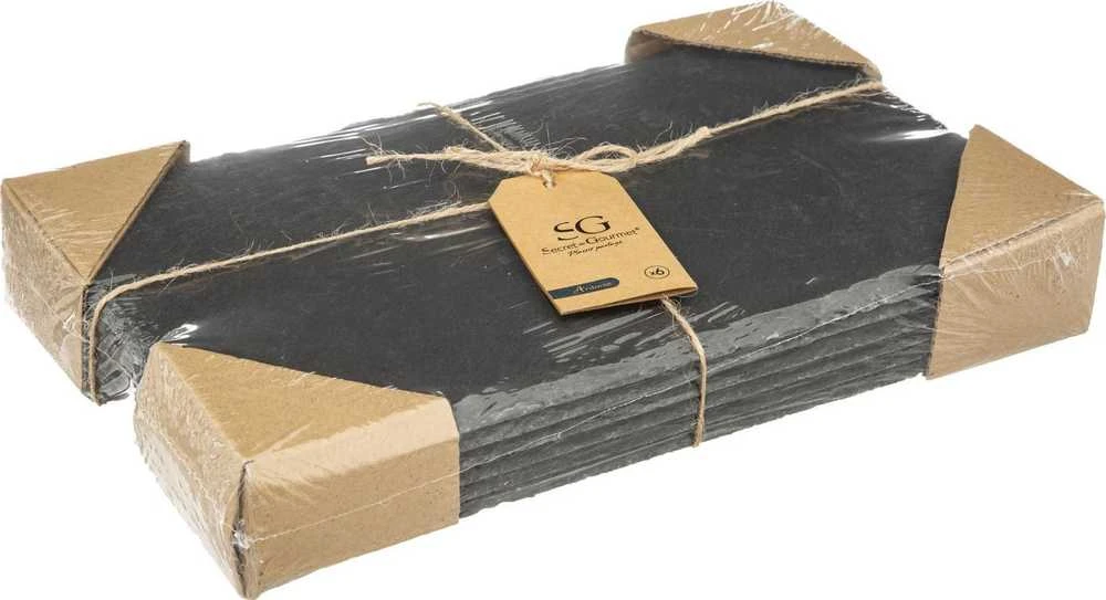 Secret De Gourmet Rinkinys iš 6 skalūno lėkščių, pirštų maisto plytelės, 18 x 30 cm