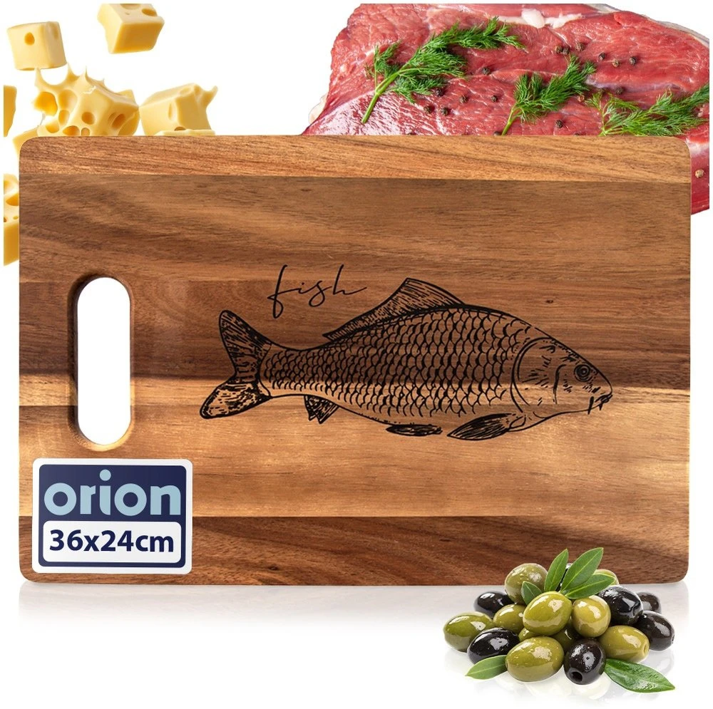 Tescoma Orion Medienos Pjaustymo Lenta 36x24 cm - Ergonomiška Virtuvės Pjaustymo Lenta