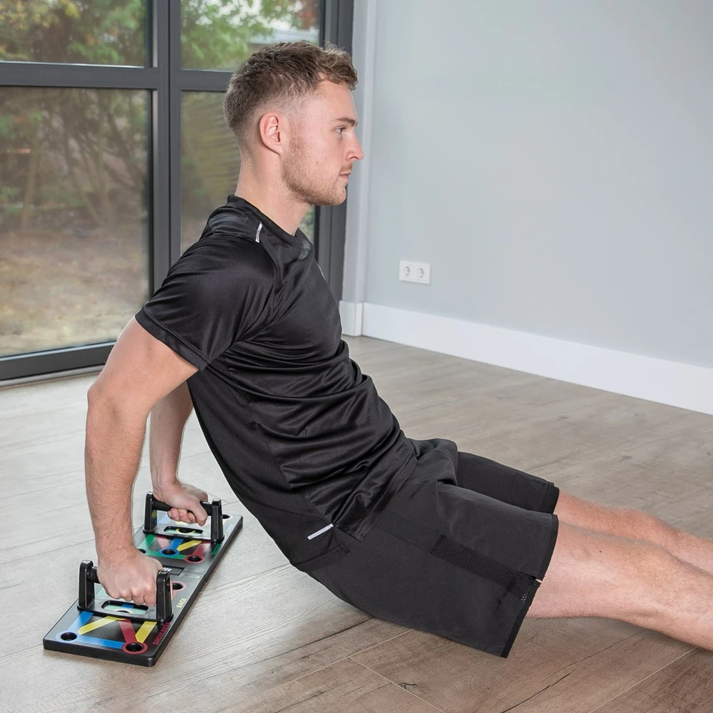 VIRTUFIT 12 viename atsispaudimų lenta su rankenomis