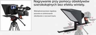 Teleprompteris - Desview TP170 17 colių Veidrodis, 26 sluoksnių Stiklas, Bluetooth Nuotolinio Valdymo Pultas