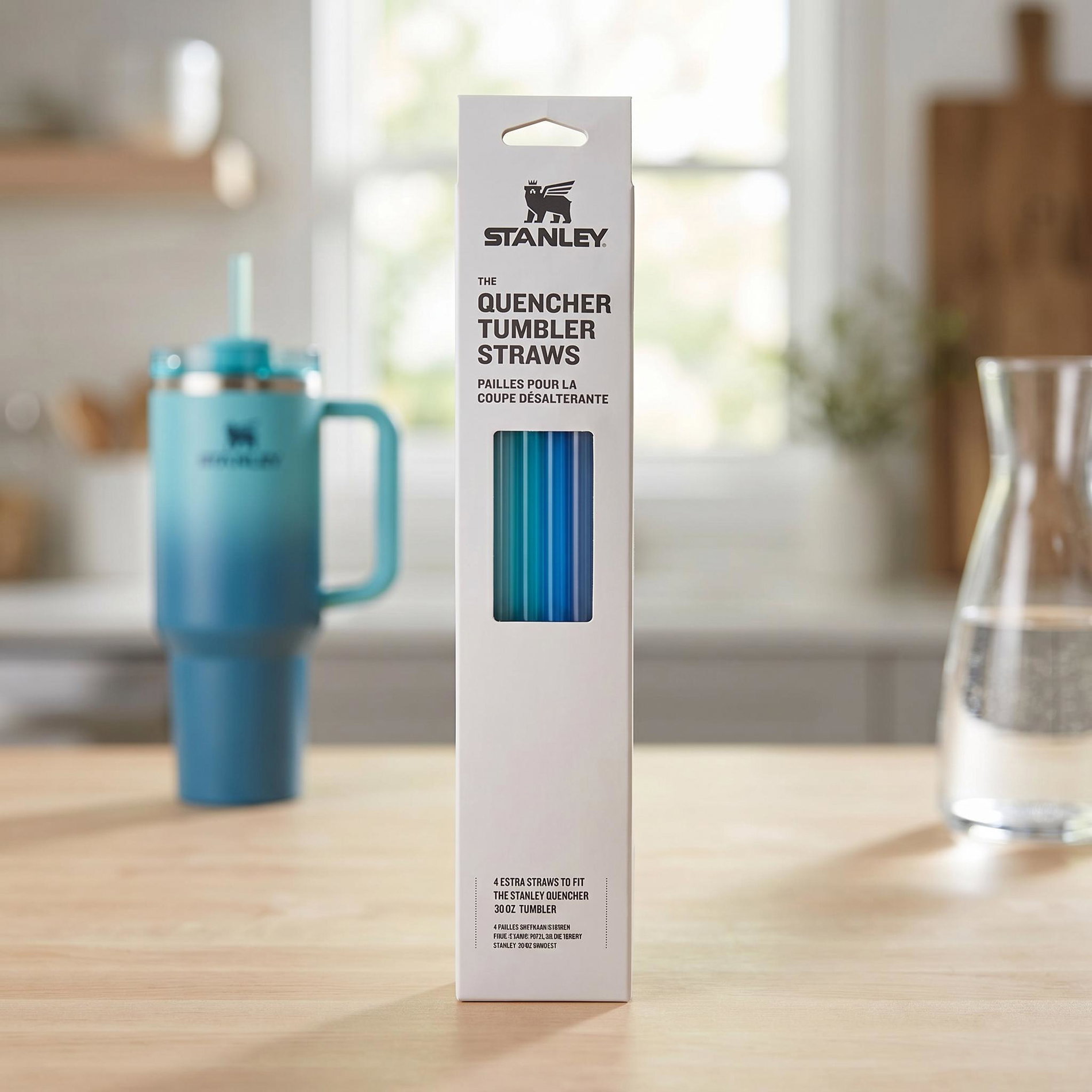 Atsarginiai šiaudeliai Stanley Quencher H2.O FlowState™ 0,89 L - mėlyni, 4 vnt. aprašymas - Prekės nuotrauka