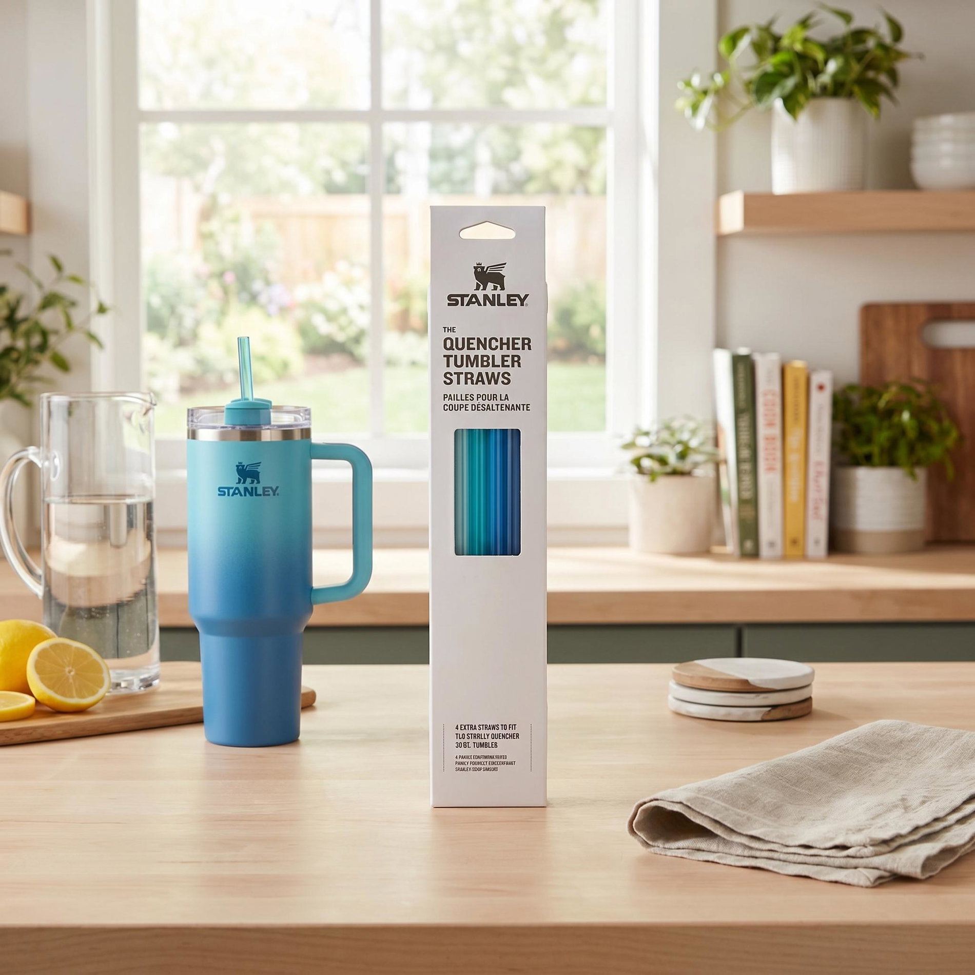 Atsarginiai šiaudeliai Stanley Quencher H2.O FlowState™ 0,89 L - mėlyni, 4 vnt. aprašymas - Prekės nuotrauka