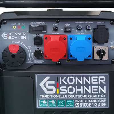 Inverterinis generatorius Könner & Söhnen KS 8100iE 1/3 ATSR, 8,5 kW, 230/400 V, 20 l aprašymas - Prekės nuotrauka