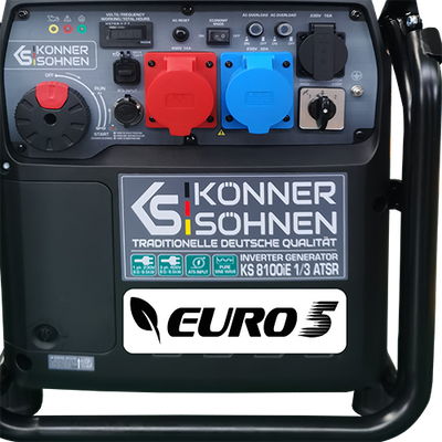 Inverterinis generatorius Könner & Söhnen KS 8100iE 1/3 ATSR, 8,5 kW, 230/400 V, 20 l aprašymas - Prekės nuotrauka